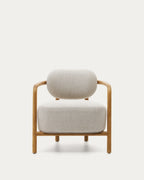 Japandi Sessel Melqui – Eiche, Beige – weitere Ansicht