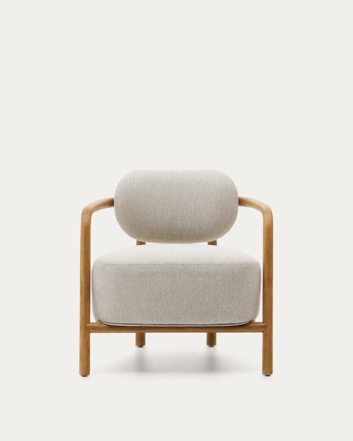 Japandi Sessel Melqui – Eiche, Beige – weitere Ansicht