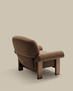 Japandi Sessel Nema – Bouclé, Taupe – weitere Ansicht