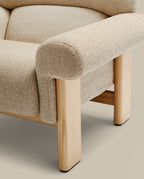 Japandi Sessel Nema – Chenille, Beige – weitere Ansicht