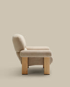 Japandi Sessel Nema – Chenille, Beige – weitere Ansicht