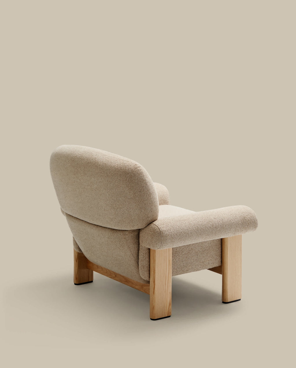 Japandi Sessel Nema – Chenille, Beige – weitere Ansicht