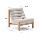 Japandi Sessel Magira – Eiche, Beige – weitere Ansicht