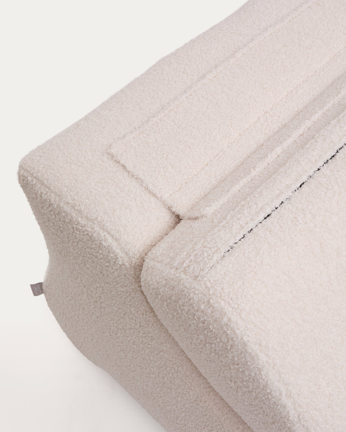 Japandi Sessel Club – Bouclé, Ecru – weitere Ansicht