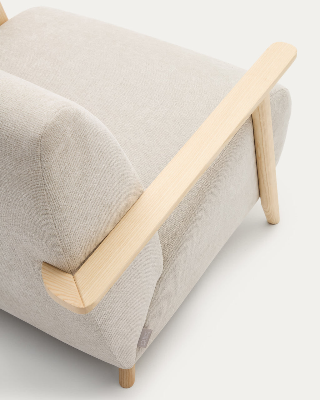 Japandi Sessel Meghan – Chenille, Natur – weitere Ansicht
