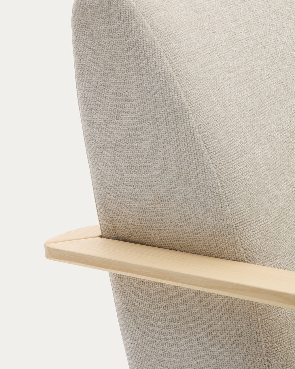 Japandi Sessel Meghan – Chenille, Natur – weitere Ansicht