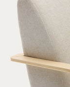 Japandi Sessel Meghan – Chenille, Natur – weitere Ansicht
