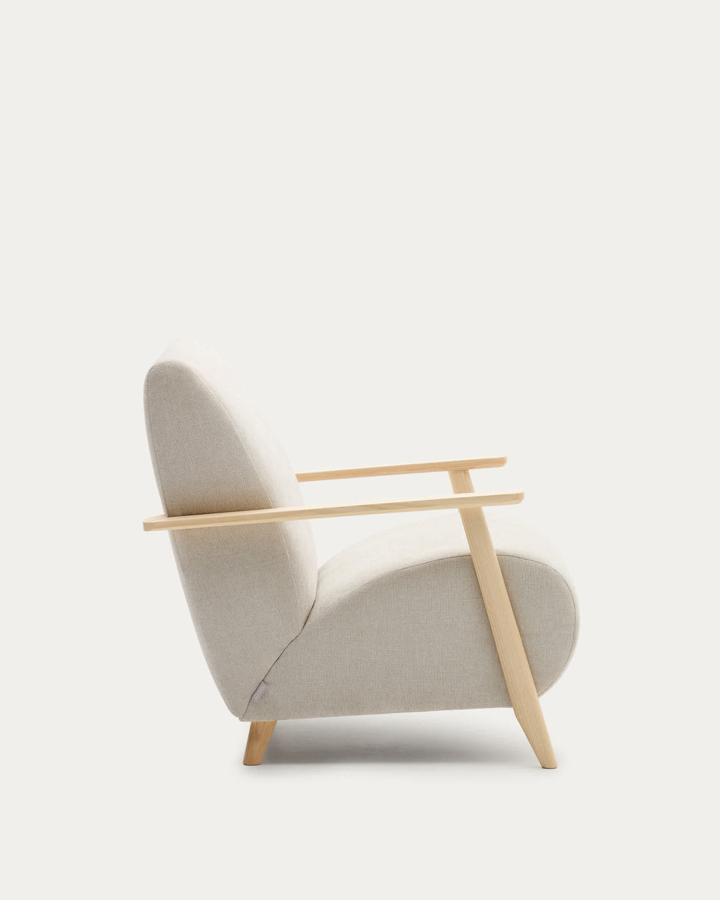 Japandi Sessel Meghan – Chenille, Natur – weitere Ansicht