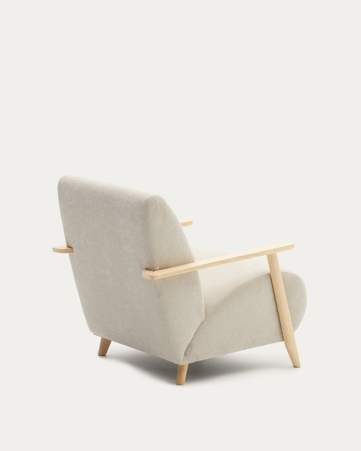 Japandi Sessel Meghan – Chenille, Natur – weitere Ansicht