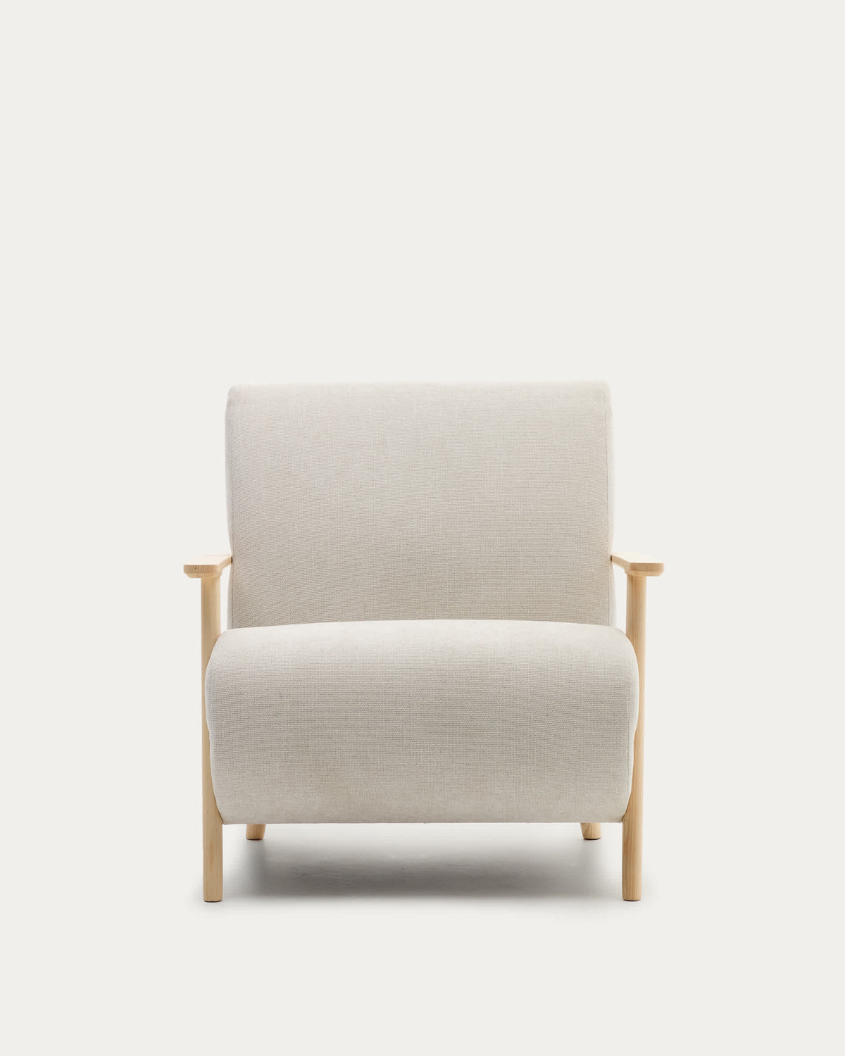 Japandi Sessel Meghan – Chenille, Natur – weitere Ansicht