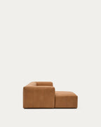 Japandi 4-Sitzer-Sofa Blok – Leder, Chaiselongue links, 330 cm – weitere Ansicht