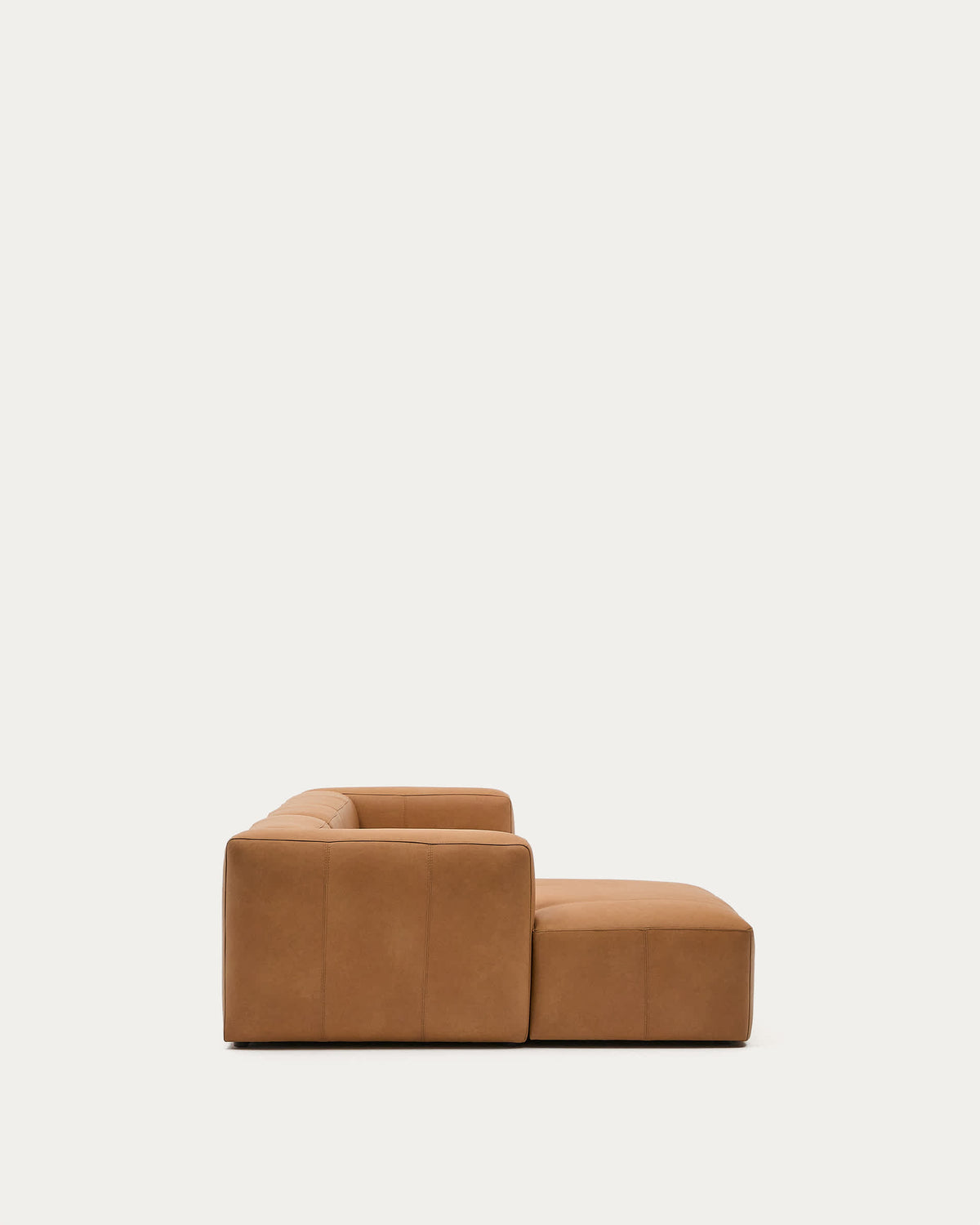 Japandi 4-Sitzer-Sofa Blok – Leder, Chaiselongue links, 330 cm – weitere Ansicht