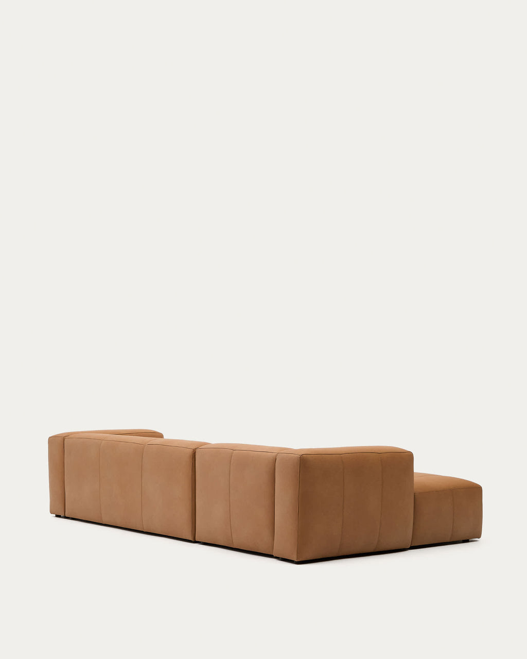 Japandi 4-Sitzer-Sofa Blok – Leder, Chaiselongue links, 330 cm – weitere Ansicht