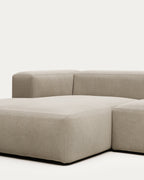 Japandi 2-Sitzer-Sofa Blok – Chenille, Chaiselongue links, 240 cm – weitere Ansicht