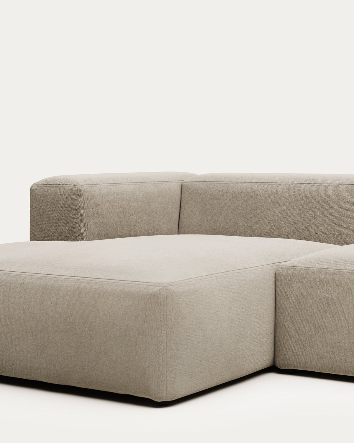 Japandi 2-Sitzer-Sofa Blok – Chenille, Chaiselongue links, 240 cm – weitere Ansicht