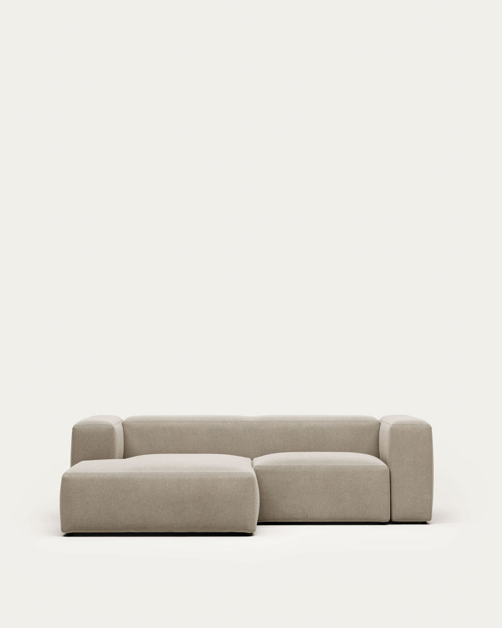 Japandi 2-Sitzer-Sofa Blok – Chenille, Chaiselongue links, 240 cm – Produktansicht