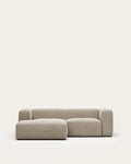 Japandi 2-Sitzer-Sofa Blok – Chenille, Chaiselongue links, 240 cm – Produktansicht