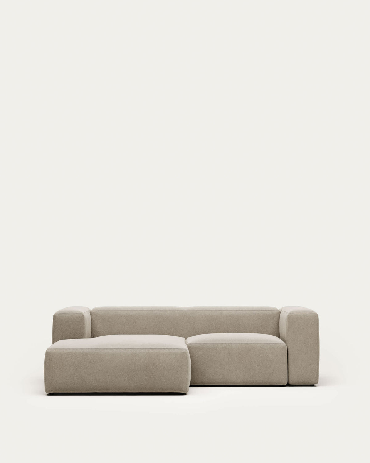 Japandi 2-Sitzer-Sofa Blok – Chenille, Chaiselongue links, 240 cm – Produktansicht