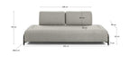 Japandi 3-Sitzer-Sofamodul Compo – Beigegrau, 232 cm – weitere Ansicht