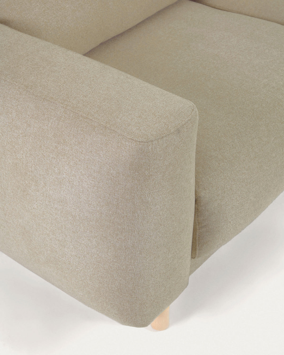 Japandi 3-Sitzer-Sofa Singa – Chaiselongue rechts, Beige, 296 cm – weitere Ansicht