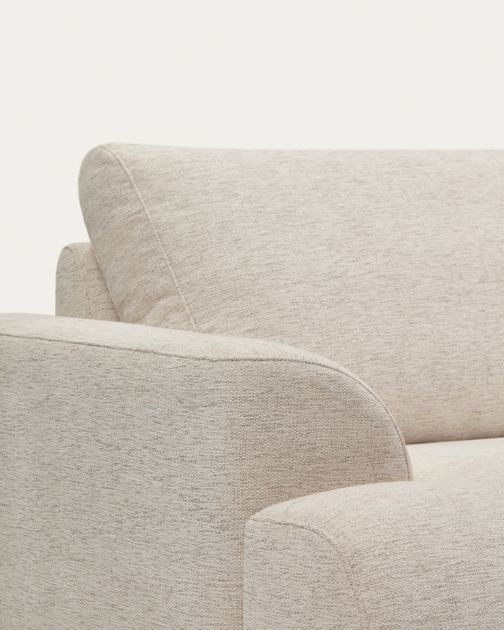 Japandi 2-Sitzer-Sofa Karin – Chenille, Beige, 210 cm – weitere Ansicht