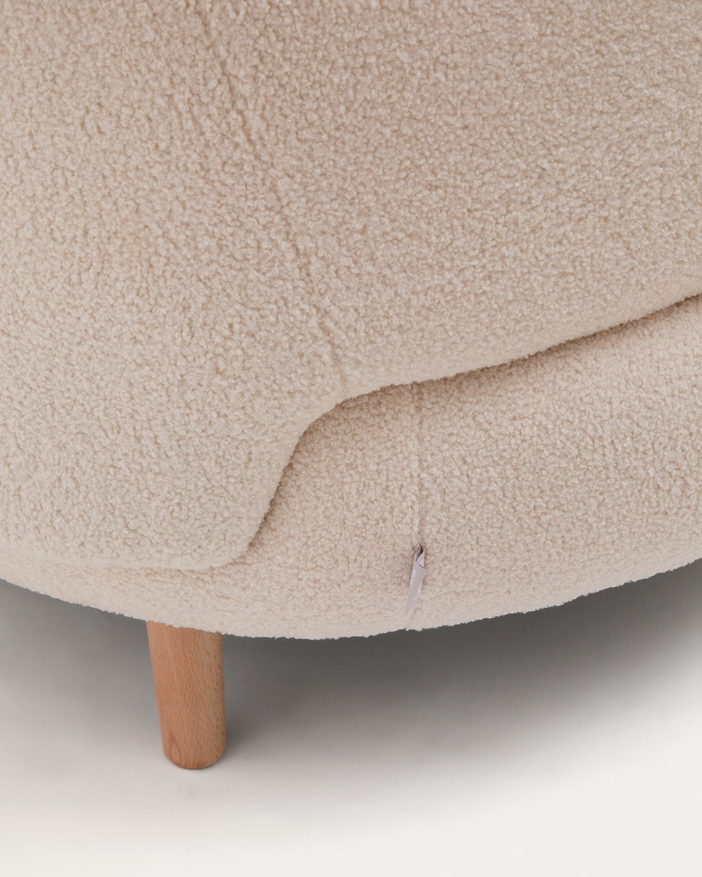 Japandi Sessel Luisa – Bouclé, Ecru, 90 cm – weitere Ansicht