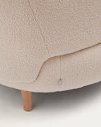 Japandi Sessel Luisa – Bouclé, Ecru, 90 cm – weitere Ansicht