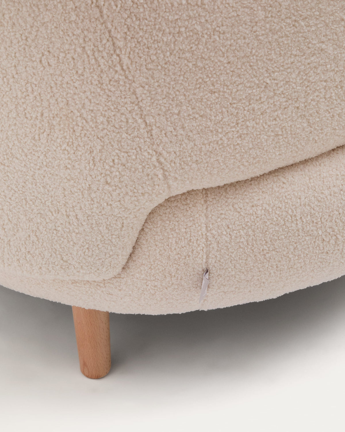 Japandi Sessel Luisa – Bouclé, Ecru, 90 cm – weitere Ansicht