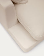 Japandi Chaiselongue Gala links – Chenille, Beige, 193 × 105 cm – weitere Ansicht