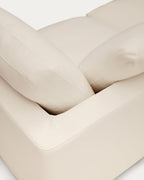 Japandi Chaiselongue Gala links – Chenille, Beige, 193 × 105 cm – weitere Ansicht