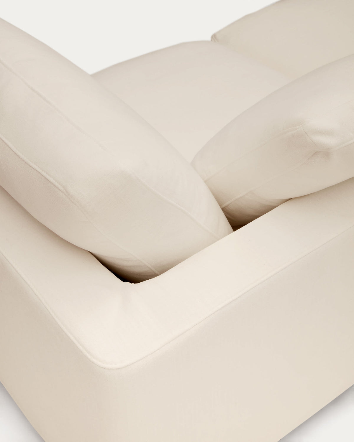 Japandi Chaiselongue Gala links – Chenille, Beige, 193 × 105 cm – weitere Ansicht