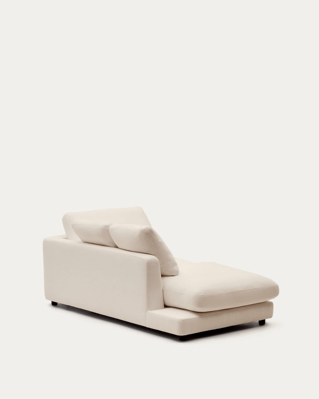 Japandi Chaiselongue Gala links – Chenille, Beige, 193 × 105 cm – weitere Ansicht