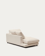 Japandi Chaiselongue Gala links – Chenille, Beige, 193 × 105 cm – weitere Ansicht