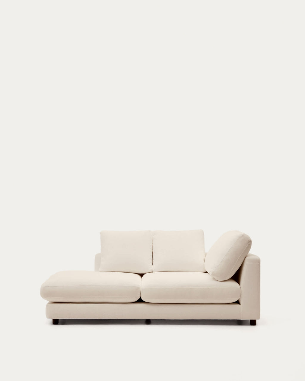 Japandi Chaiselongue Gala links – Chenille, Beige, 193 × 105 cm – weitere Ansicht