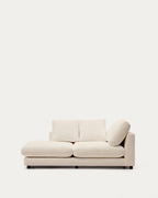 Japandi Chaiselongue Gala links – Chenille, Beige, 193 × 105 cm – weitere Ansicht