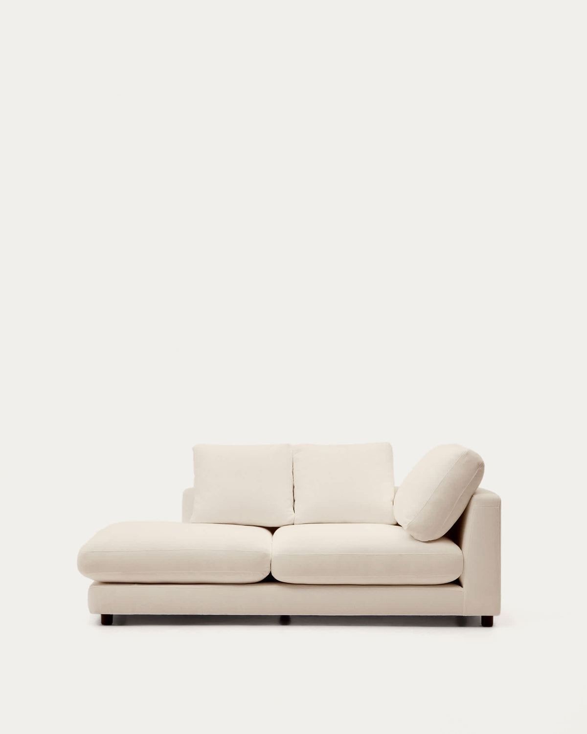 Japandi Chaiselongue Gala links – Chenille, Beige, 193 × 105 cm – weitere Ansicht