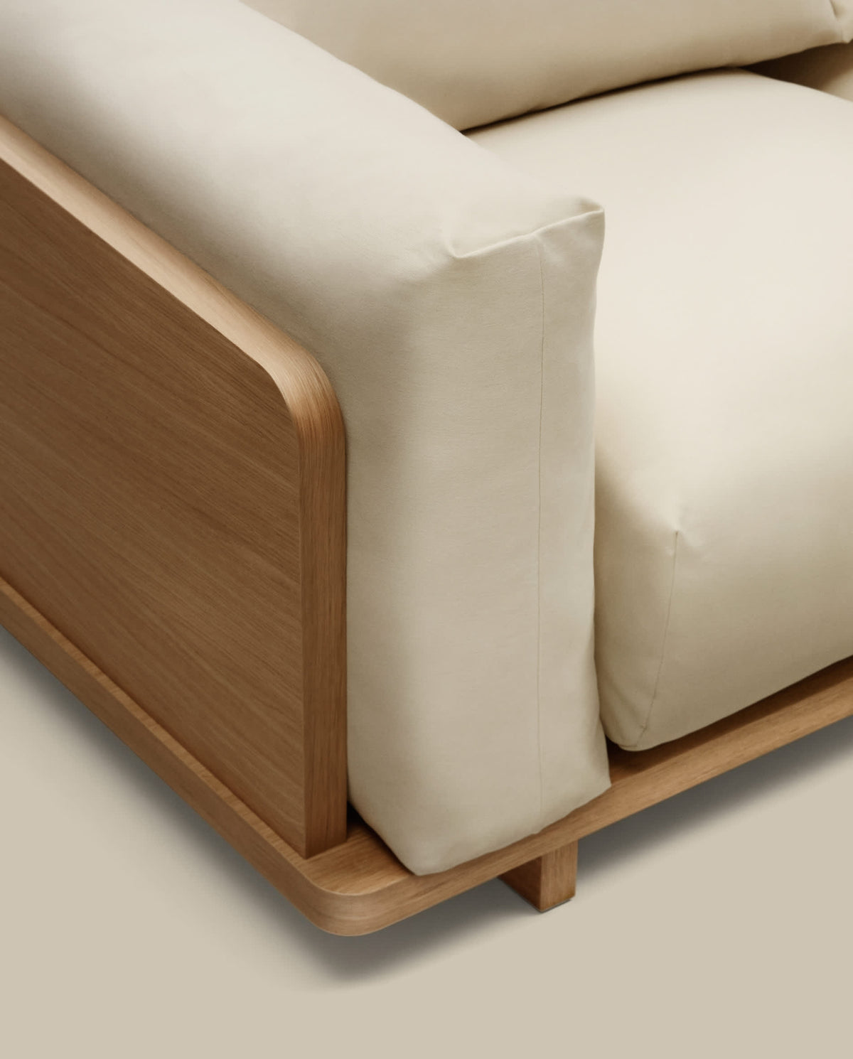 Japandi 3-Sitzer-Sofa Oaq – Beige, 225 cm – weitere Ansicht