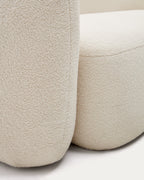 Japandi 3-Sitzer-Sofa Martina – Lammfelloptik, Ecru, 246 cm – weitere Ansicht