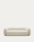 Japandi 3-Sitzer-Sofa Martina – Lammfelloptik, Ecru, 246 cm – Produktansicht
