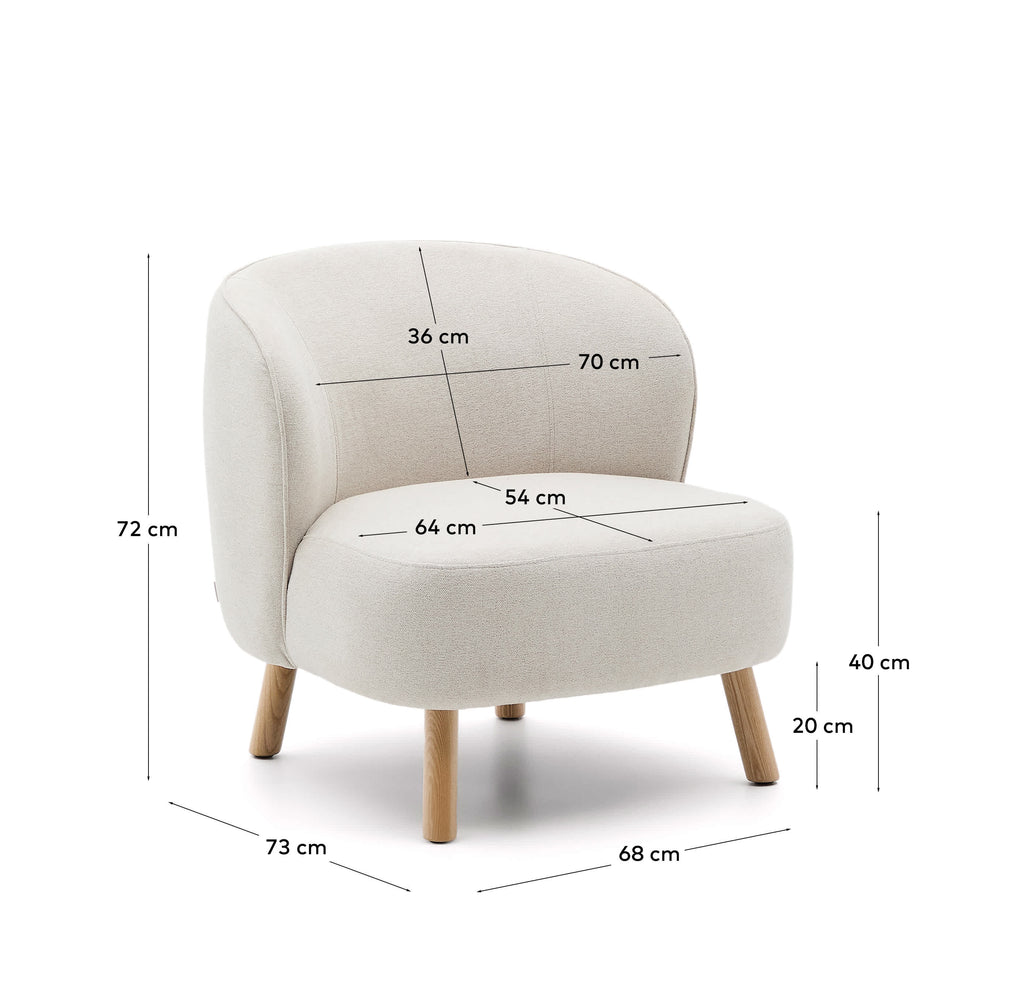 Japandi Sessel Ulit – Natur, Beige – weitere Ansicht
