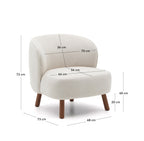 Japandi Sessel Ulit – Nussbaum, Beige – weitere Ansicht