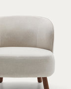 Japandi Sessel Ulit – Nussbaum, Beige – weitere Ansicht