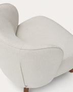 Japandi Sessel Ulit – Nussbaum, Beige – weitere Ansicht