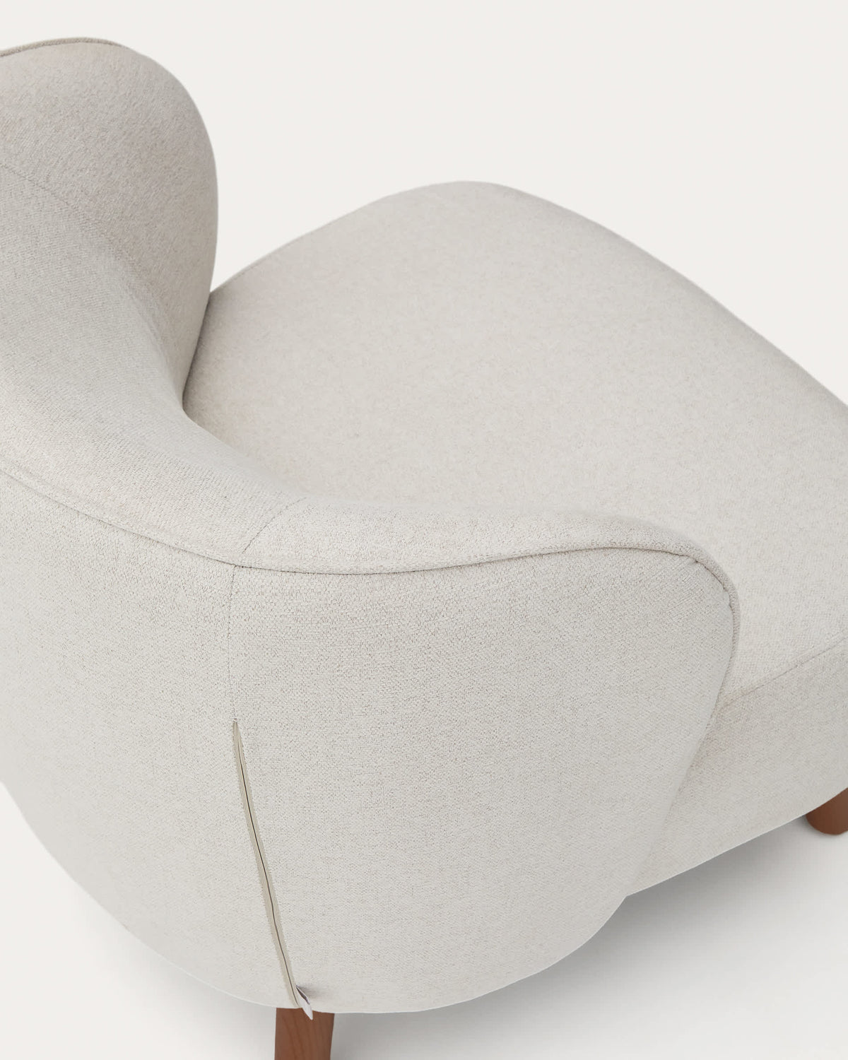 Japandi Sessel Ulit – Nussbaum, Beige – weitere Ansicht