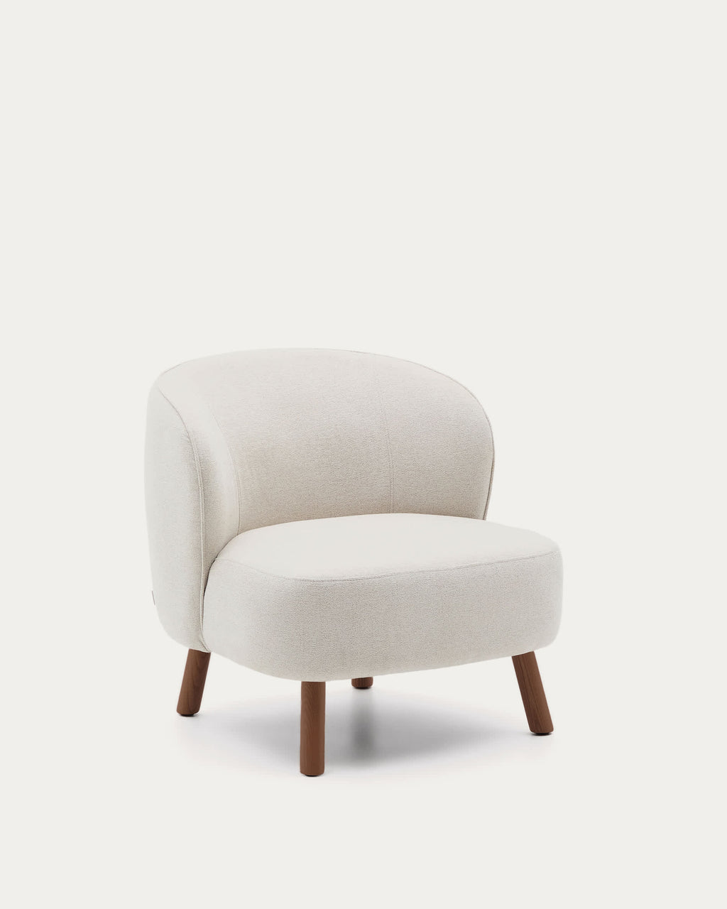 Japandi Sessel Ulit – Nussbaum, Beige – Produktansicht