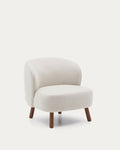 Japandi Sessel Ulit – Nussbaum, Beige – Produktansicht