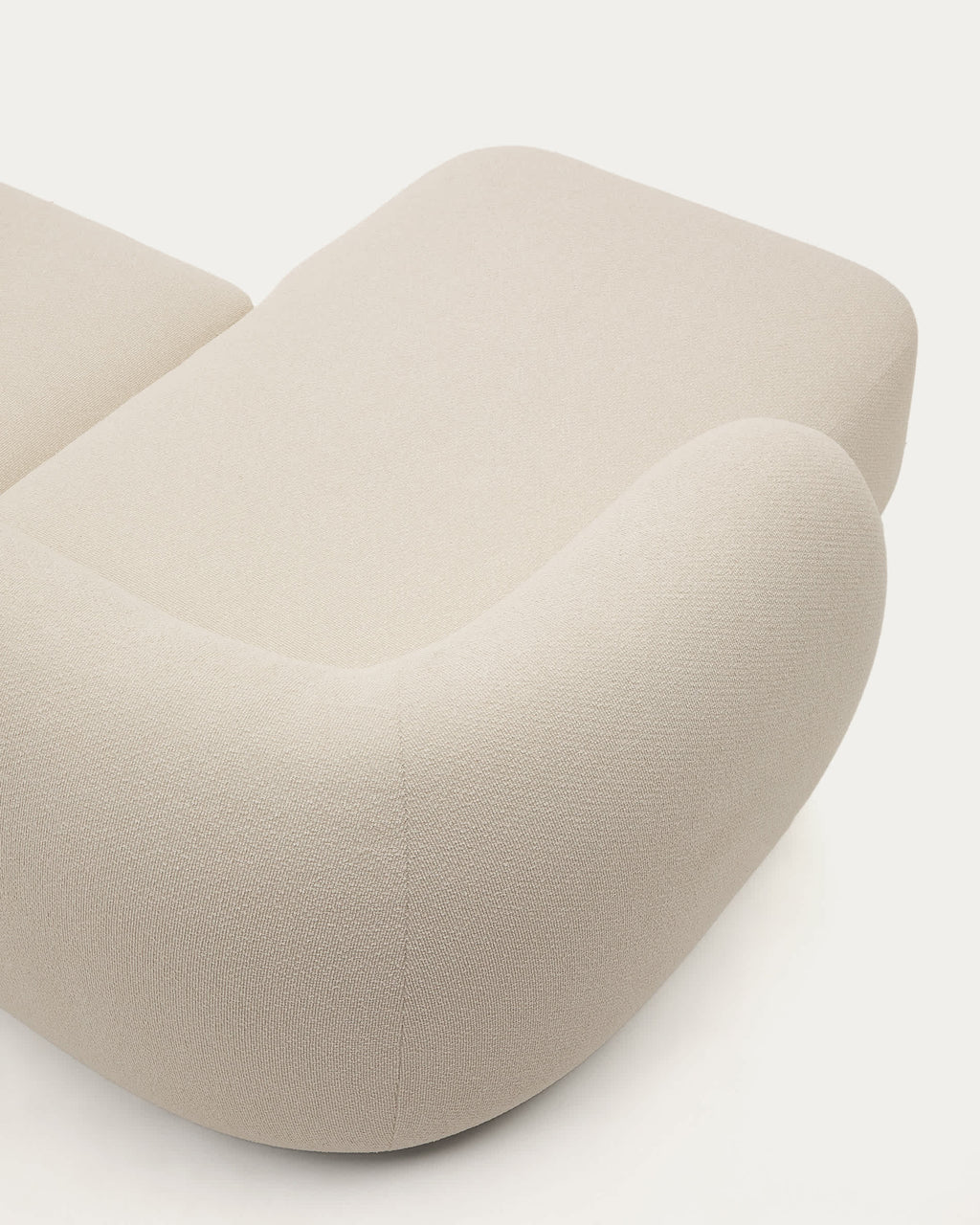 Japandi 3-Sitzer-Modulsofa Martina – Chaiselongue links, Ecru, 287 cm – weitere Ansicht