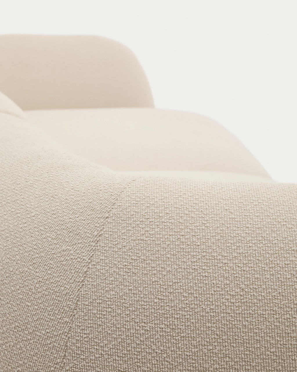 Japandi 3-Sitzer-Modulsofa Martina – Chaiselongue links, Ecru, 287 cm – weitere Ansicht