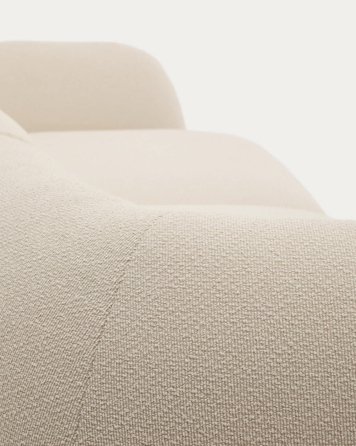 Japandi 3-Sitzer-Modulsofa Martina – Chaiselongue links, Ecru, 287 cm – weitere Ansicht