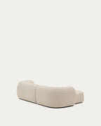 Japandi 3-Sitzer-Modulsofa Martina – Chaiselongue links, Ecru, 287 cm – weitere Ansicht